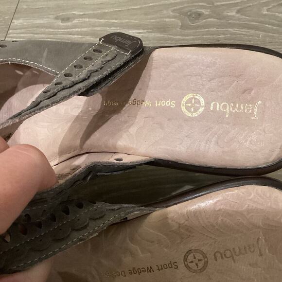 Jambu Touring Too Womens Sandals 9M 9 Wedge Comfort Shoe Gray Boho Beach Coastal - Picture 7 of 10